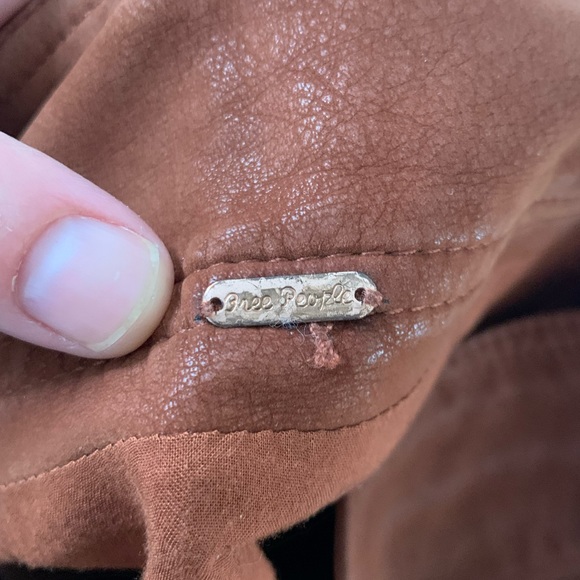 Free People Vegan Leather Button Mini Skirt - Picture 5 of 8